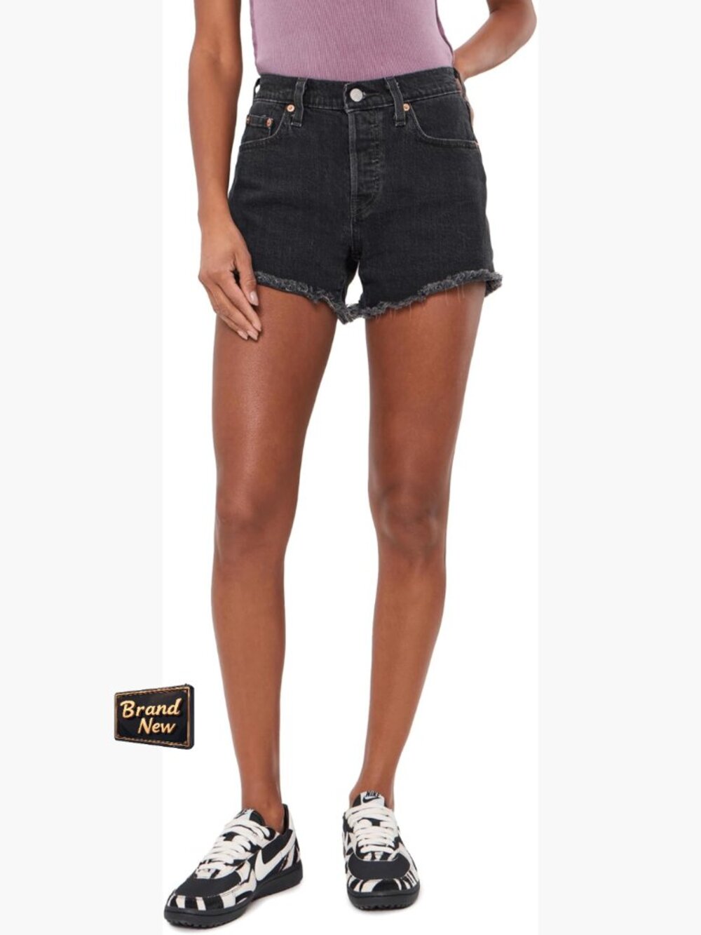 High Waist Denim Shorts Curve Fitted Stretch